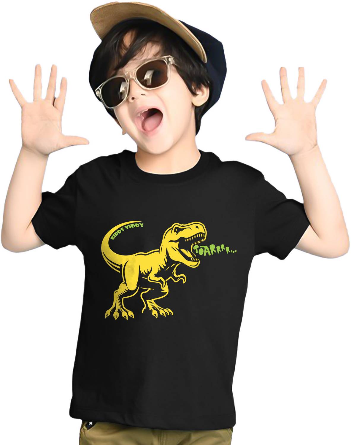 AOOSH Boys Printed Cotton Blend Regular T Shirt