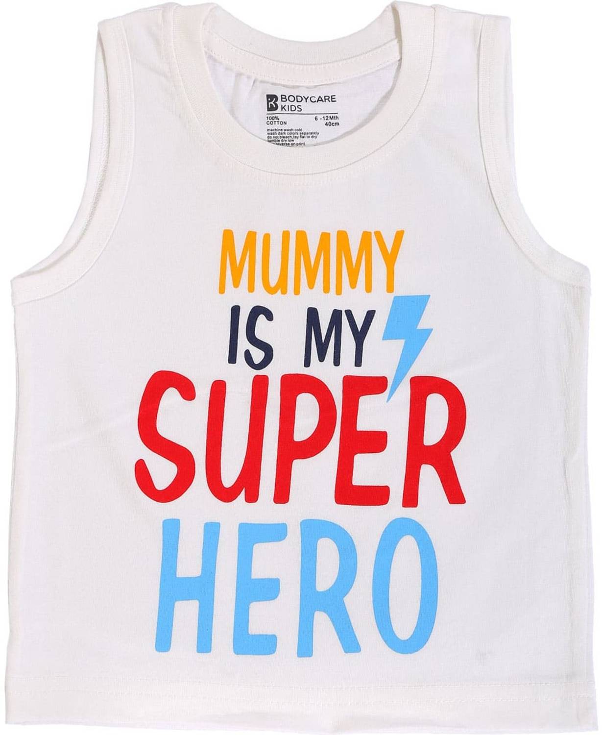 BodyCare Boys Typography, Printed Cotton Blend Regular T Shirt