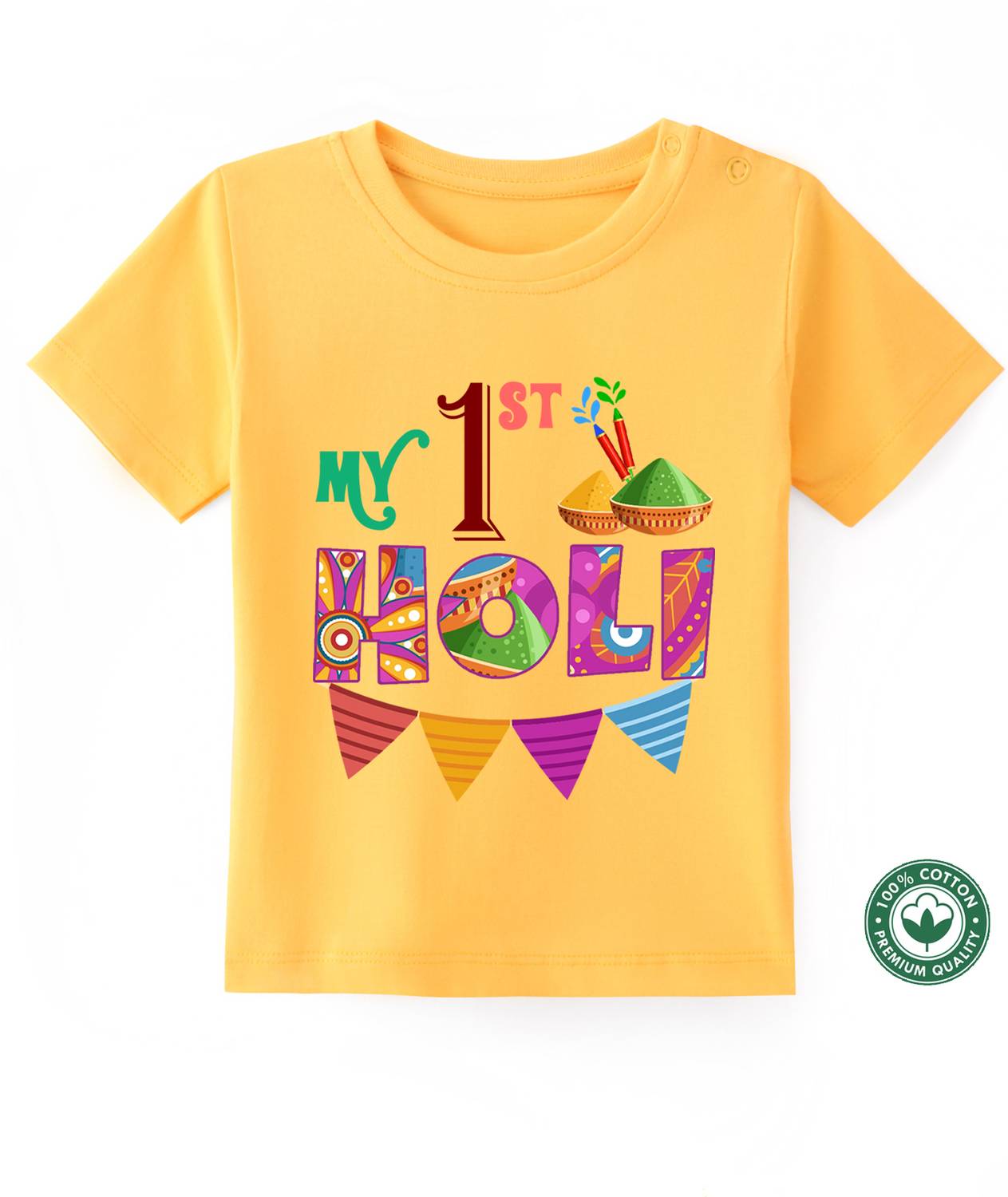 BLUSHES Baby Boys & Baby Girls Printed Pure Cotton Regular T Shirt