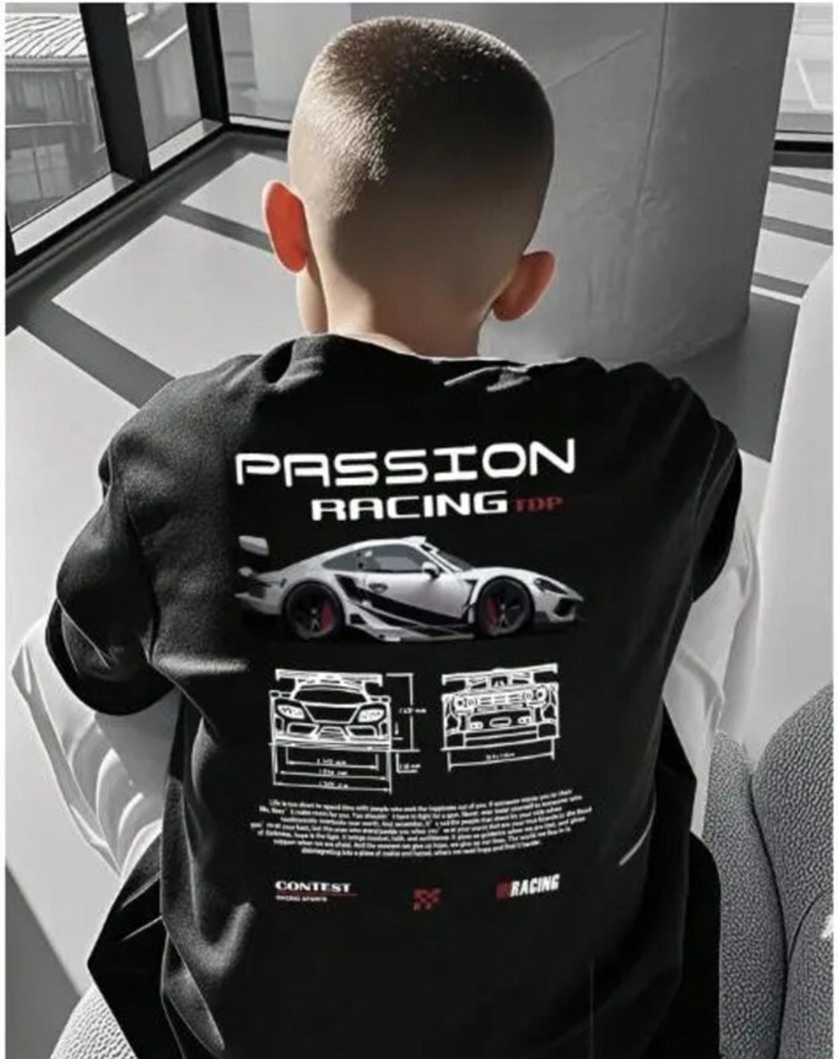 Image of HIPHOPTRENDZ Boys Printed Cotton Blend Oversized T Shirt