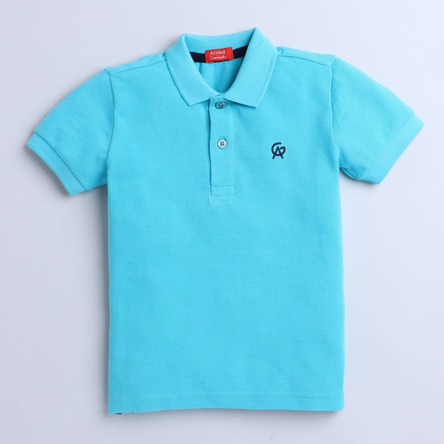 Arvind Garments Boys Solid Cotton Blend Regular T Shirt