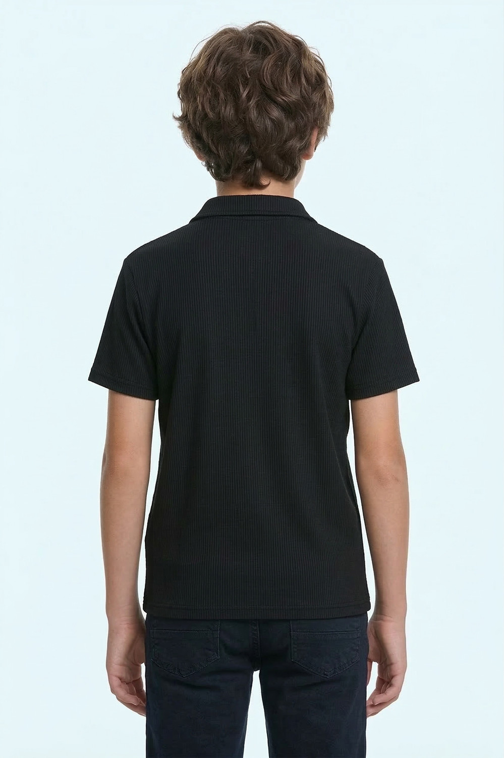 Image of Try This Boys Colorblock Cotton Blend Regular T Shirt (Black, Pack of 1)