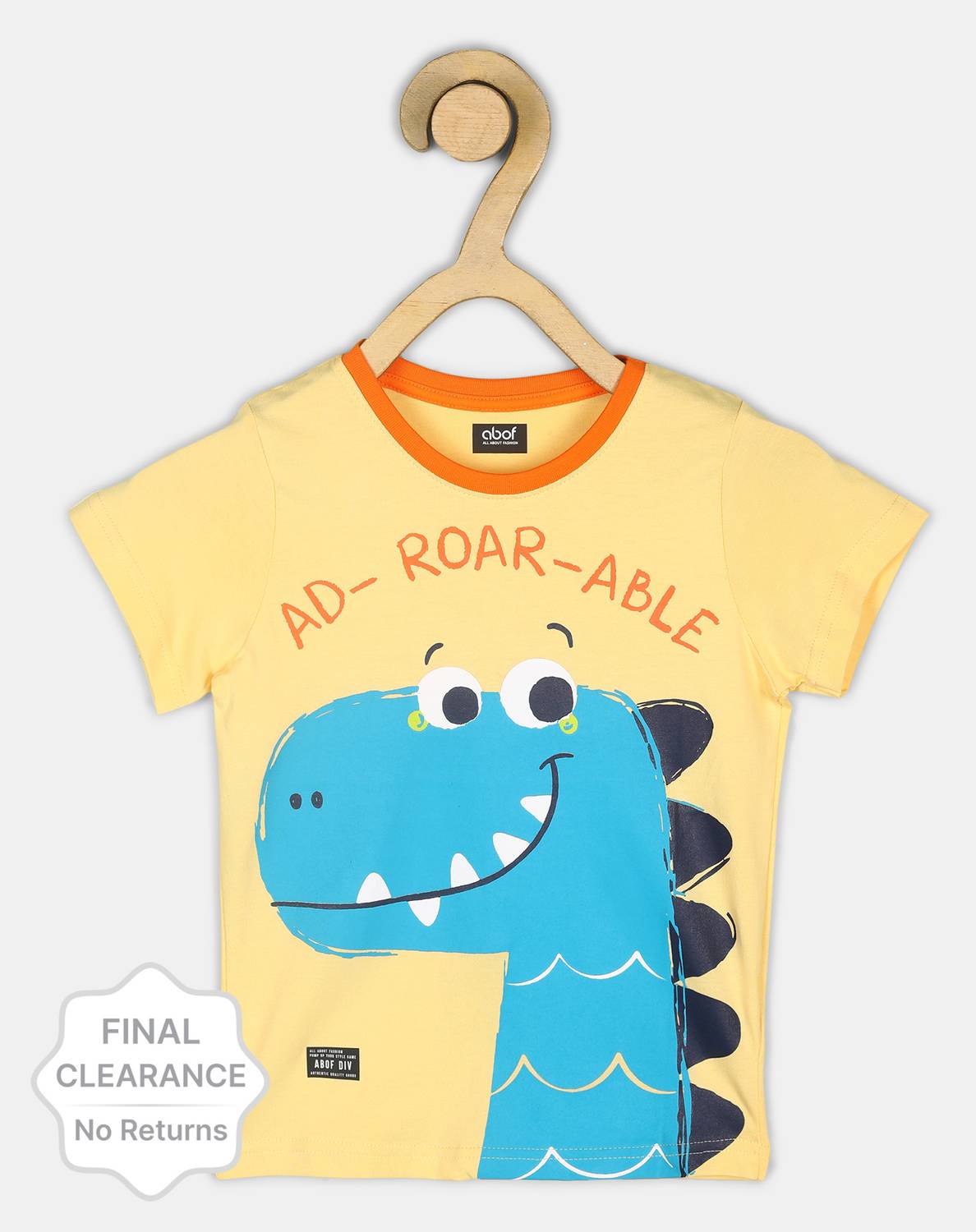 Aditya Birla - abof Boys Typography, Printed Cotton Blend Regular T Shirt