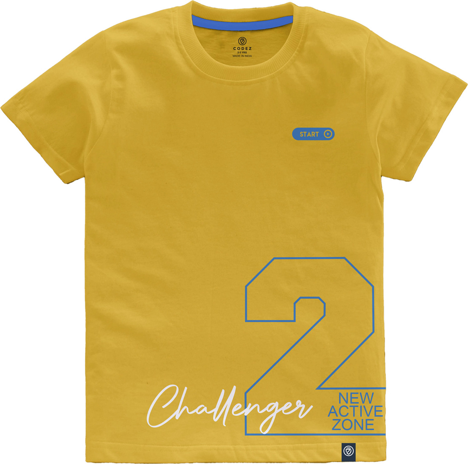 Image of Codez Boys Printed Cotton Blend Regular T Shirt