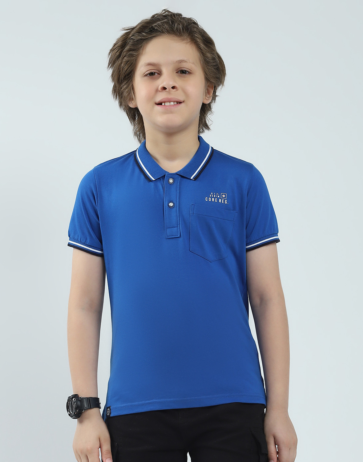 Image of MONTE CARLO Boys Solid Pure Cotton Regular T Shirt