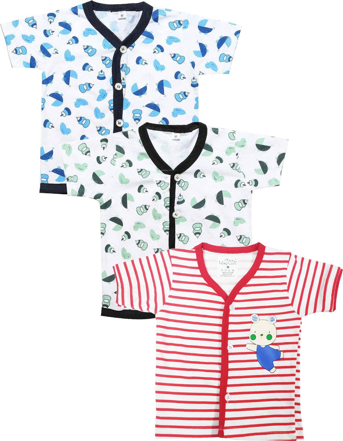 babeezworld Baby Boys & Baby Girls Printed Pure Cotton Regular T Shirt