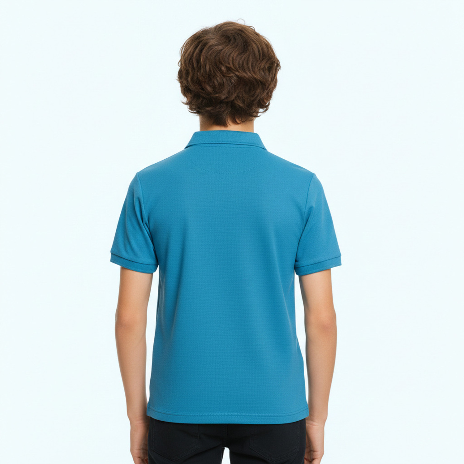 Image of Try This Boys Colorblock Cotton Blend Regular T Shirt (White, Blue, Pack of 1)