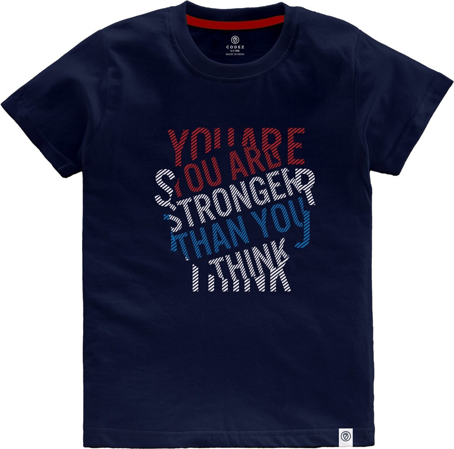 Image of Codez Boys Printed Cotton Blend Regular T Shirt