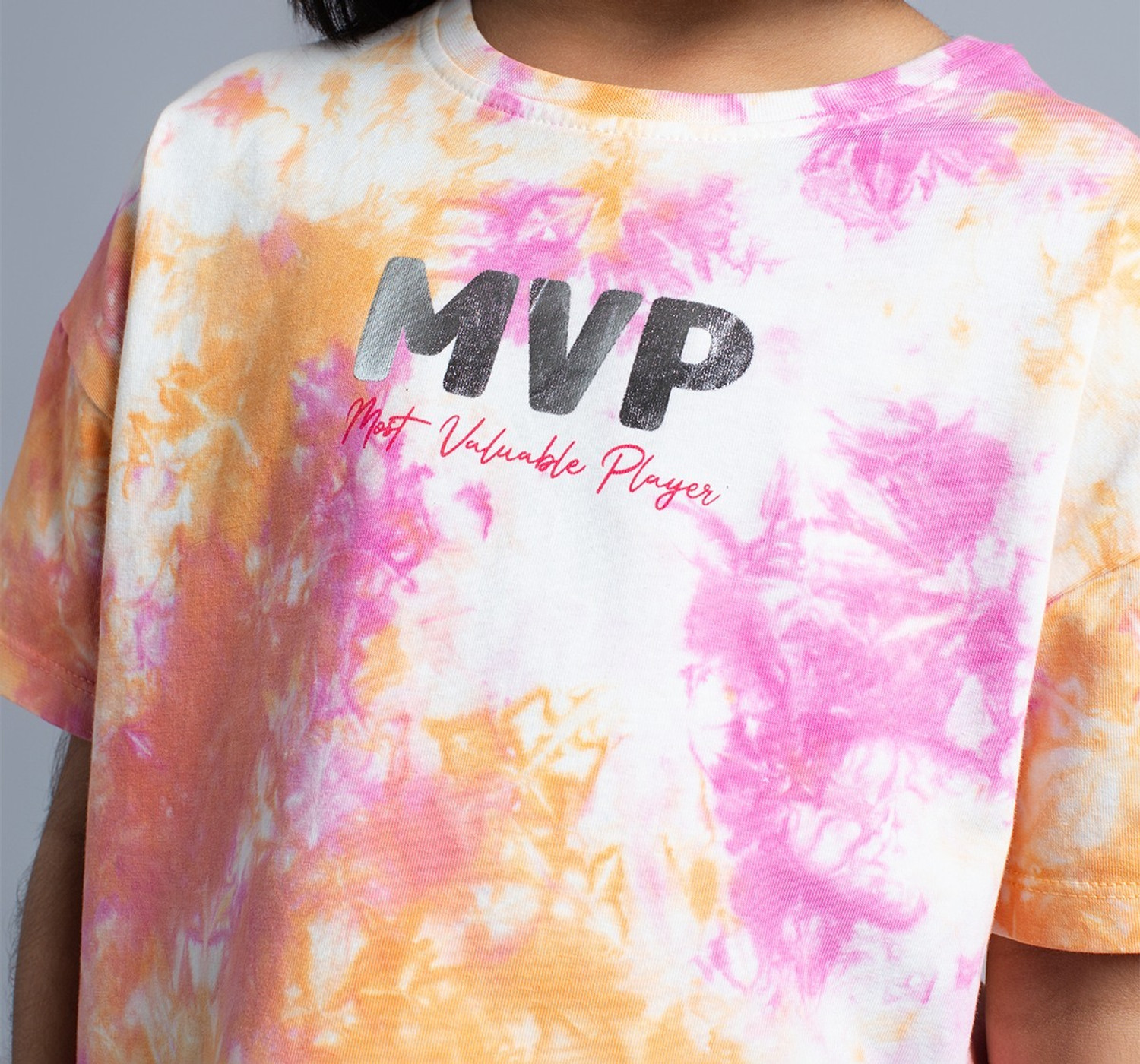 Image of Ed-a-Mamma Girls Tie & Dye Pure Cotton Regular T Shirt (Multicolor, Pack of 1)
