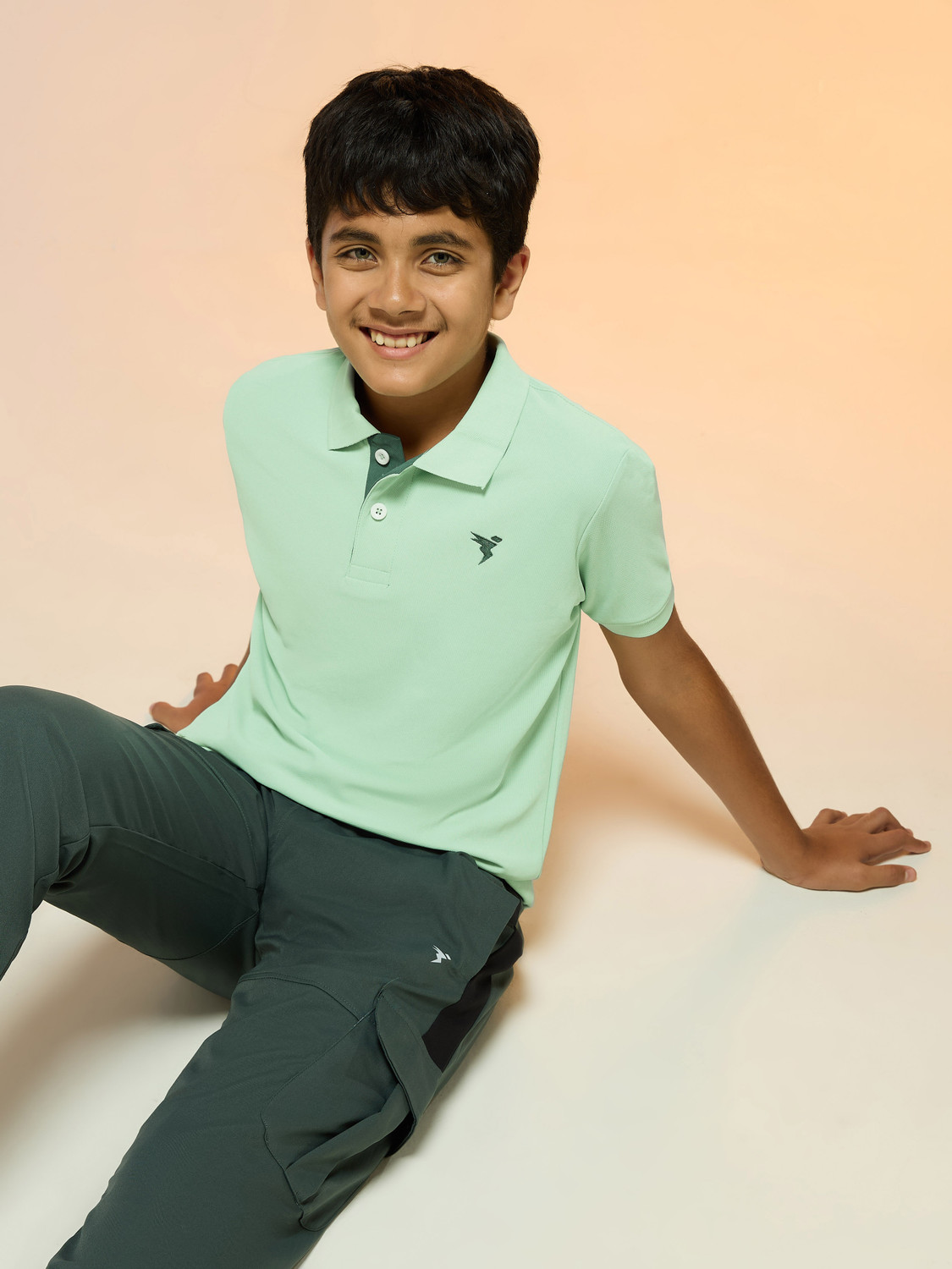Image of TECHNOSPORT Boys Solid Polyester Regular T Shirt