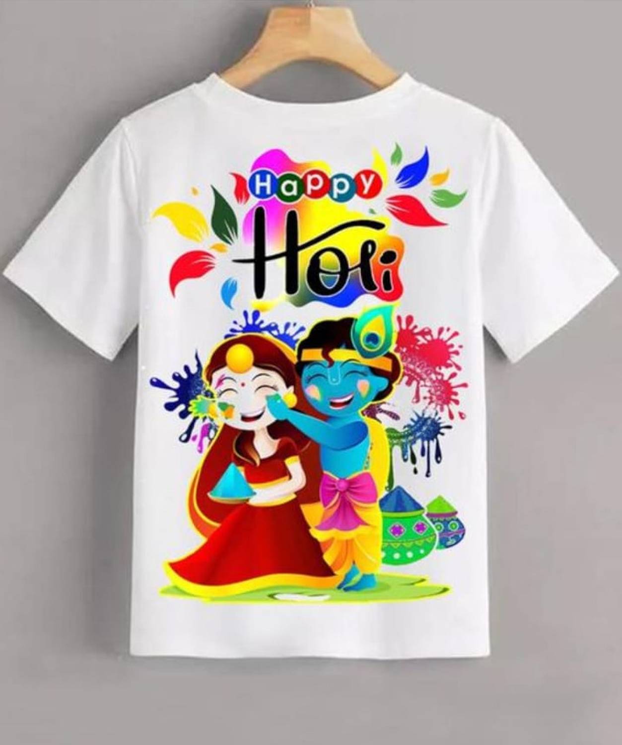 Barbarik ji Baby Boys & Baby Girls Typography, Printed Cotton Blend Regular T Shirt