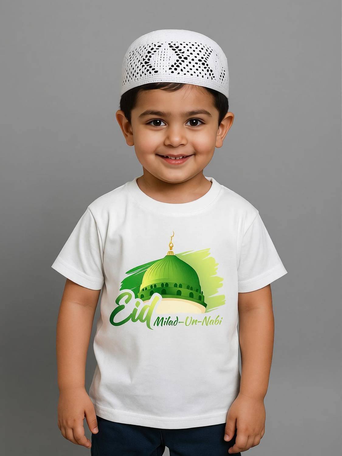 BICHARA Baby Boys & Baby Girls Printed Cotton Blend Oversized T Shirt