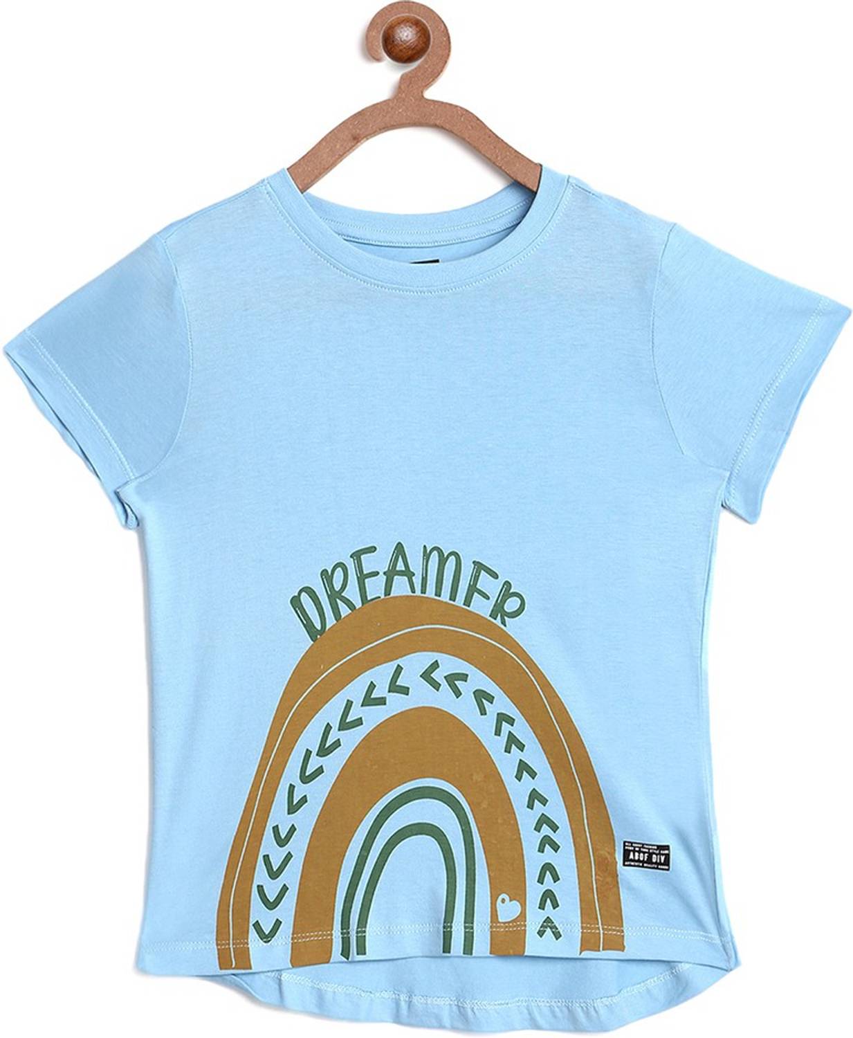 Aditya Birla  - abof Boys Typography, Printed Pure Cotton Regular T Shirt