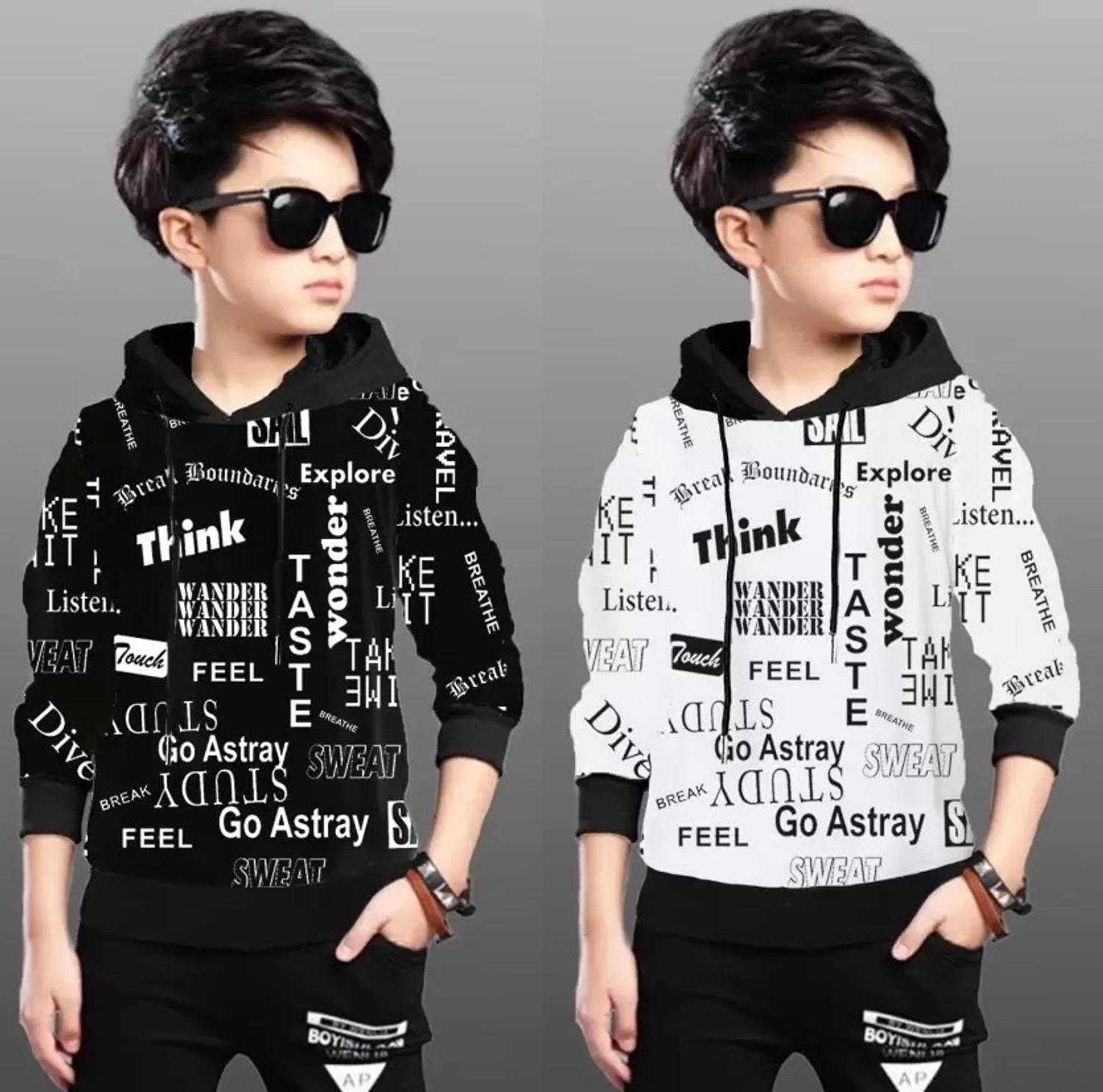 ATLANS Baby Boys & Baby Girls Typography Pure Cotton Regular T Shirt