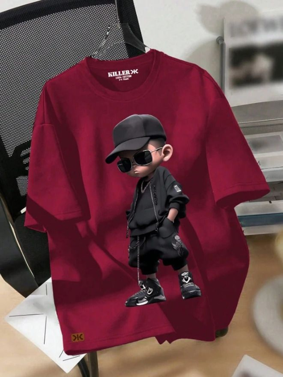 Image of KILLER Boys Graphic Print Pure Cotton Regular T Shirt