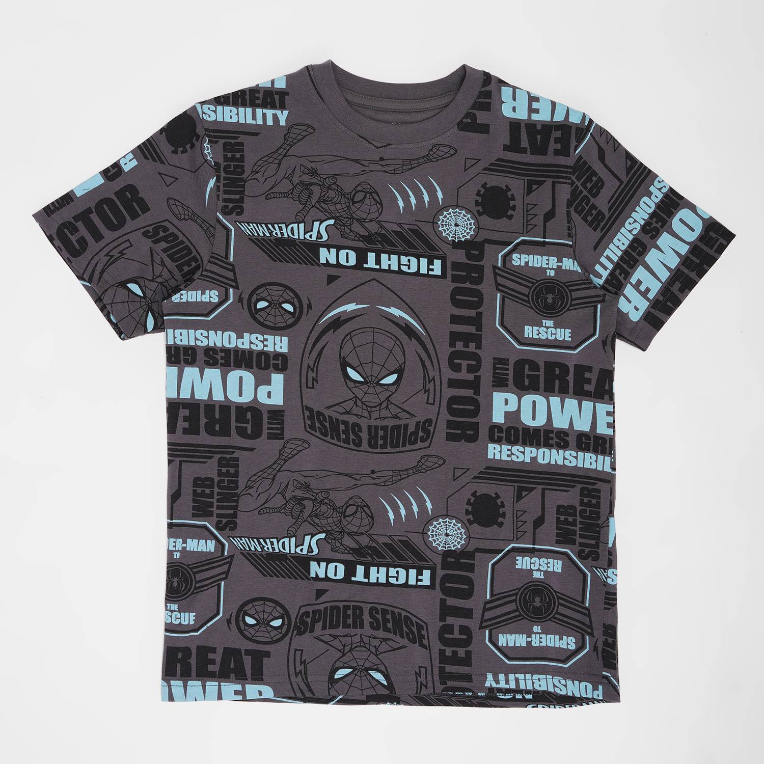 Pantaloons Junior Boys Black Printed Cotton T-Shirt