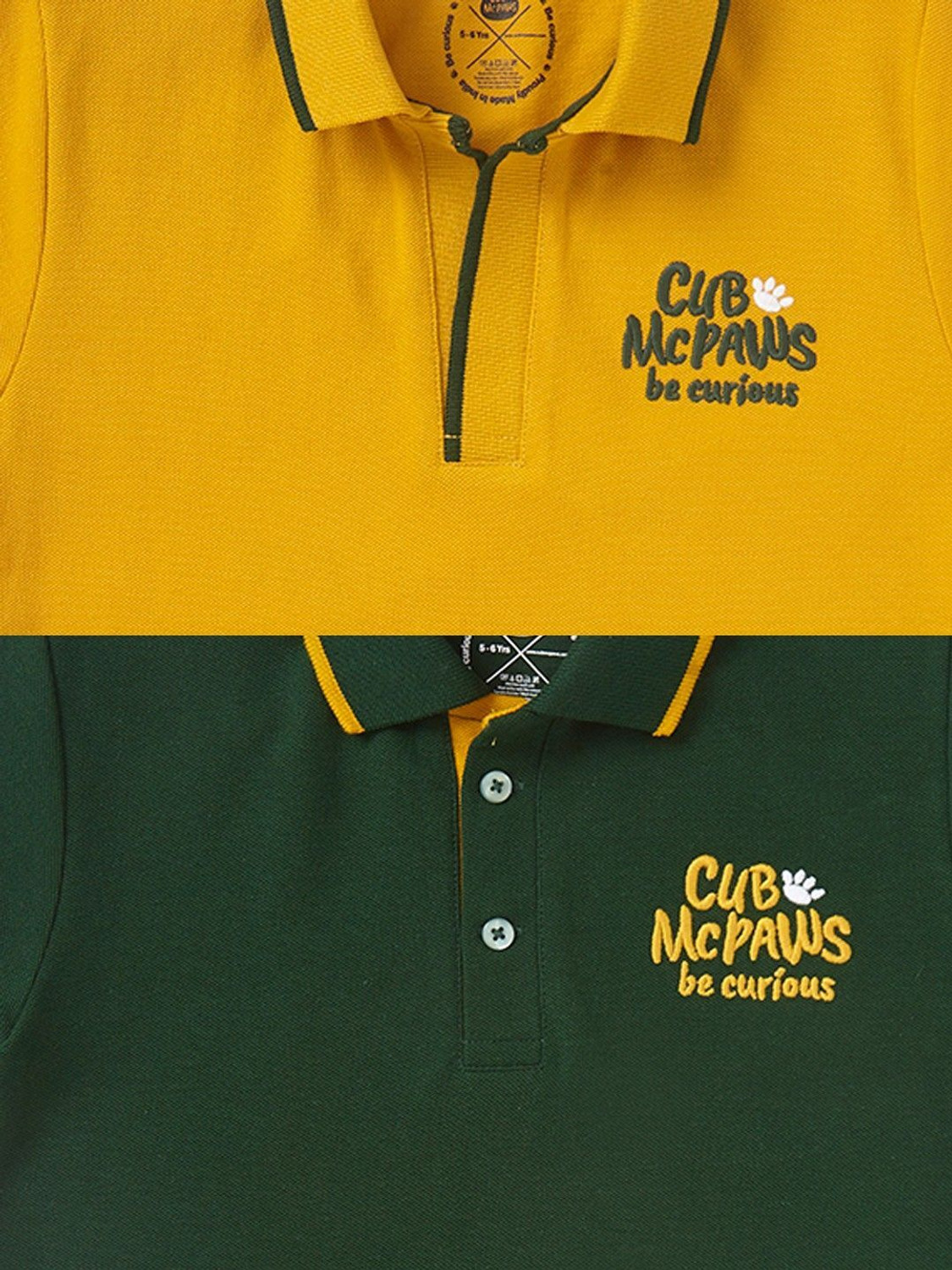 Image of Cub McPaws Boys Solid Cotton Blend Regular T Shirt