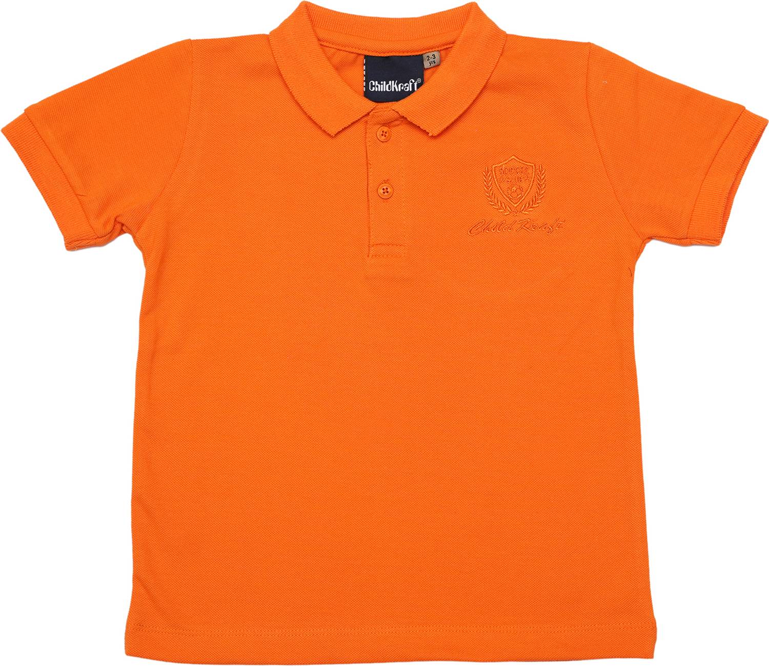 ChildKraft Baby Boys Solid, Embroidered Pure Cotton Regular T Shirt