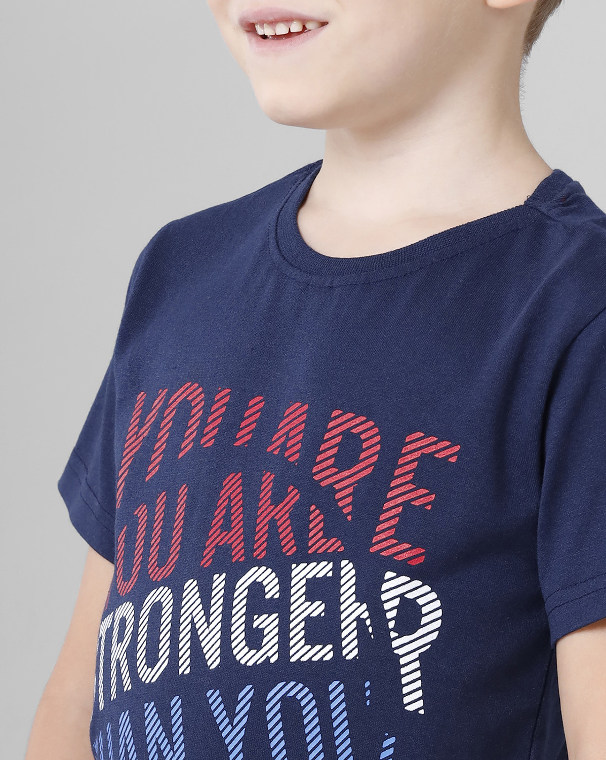 Image of Codez Boys Printed Cotton Blend Regular T Shirt