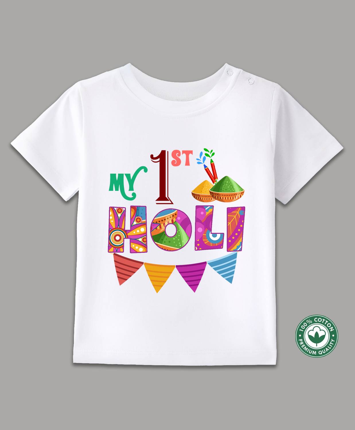 BLUSHES Baby Boys & Baby Girls Printed Pure Cotton Regular T Shirt