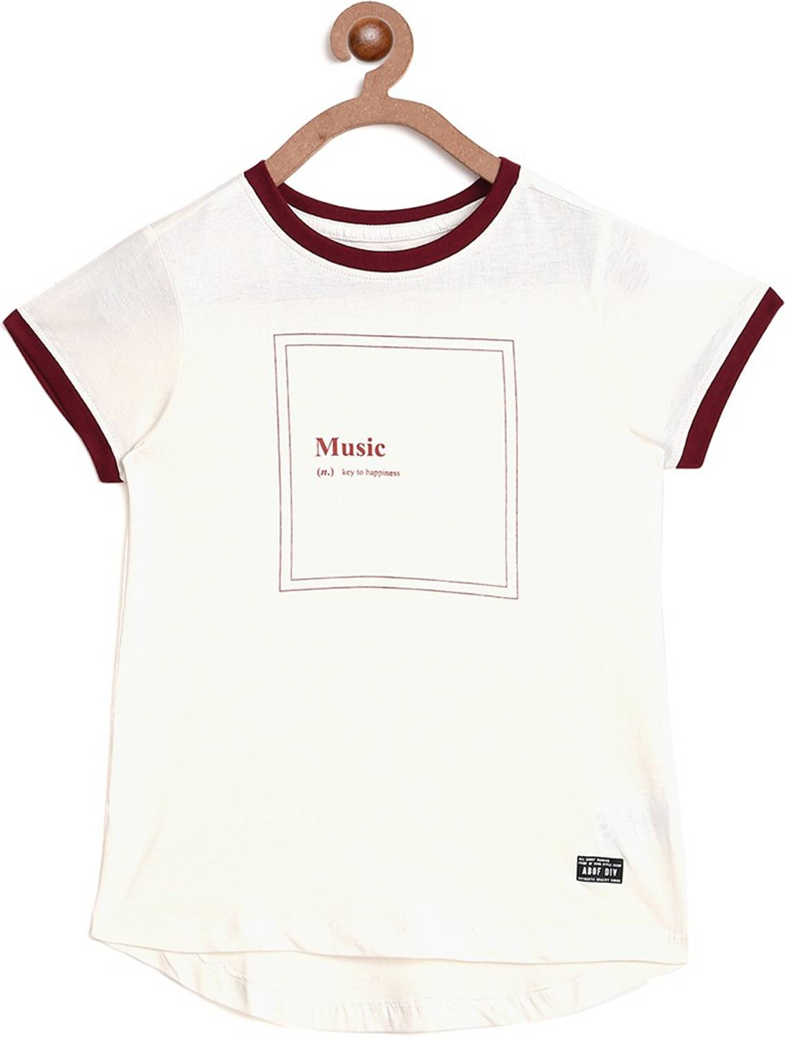 Aditya Birla  - abof Girls Printed Pure Cotton Regular T Shirt