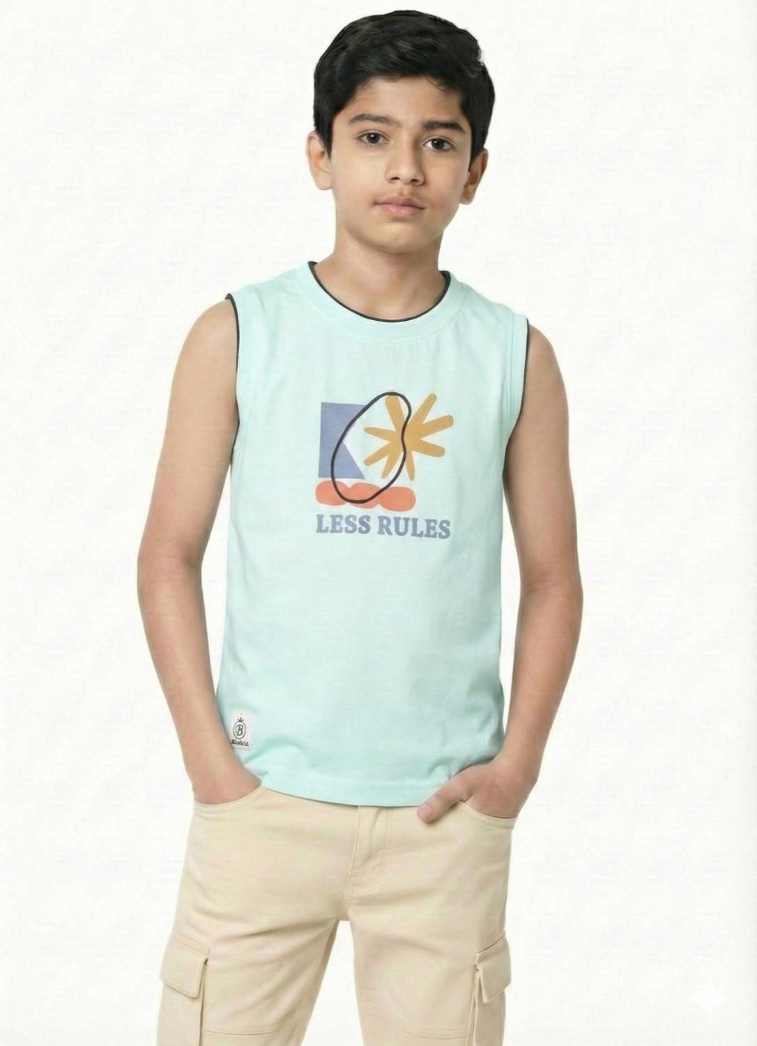 BISKID Boys Printed Pure Cotton Regular T Shirt