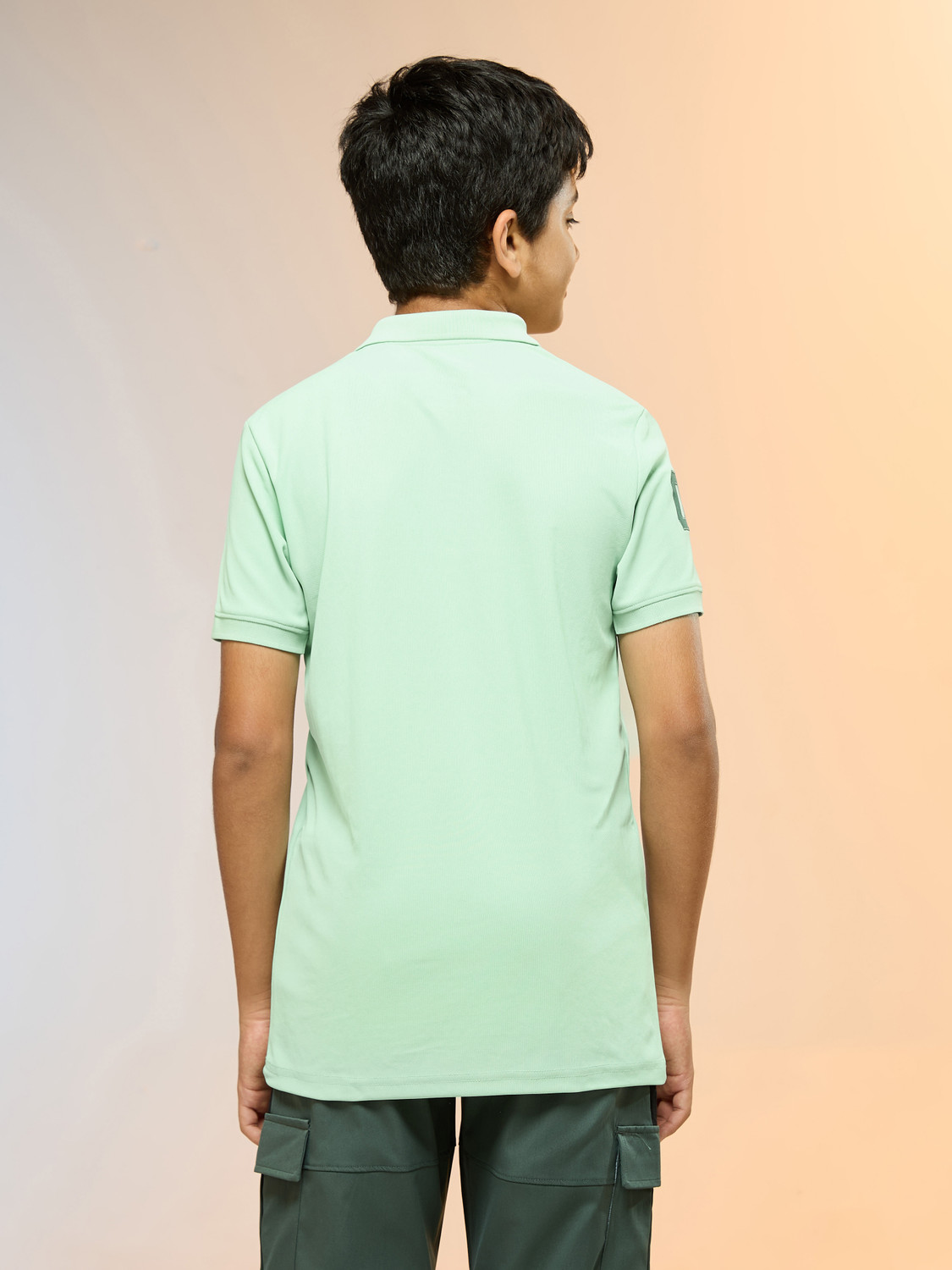 Image of TECHNOSPORT Boys Solid Polyester Regular T Shirt