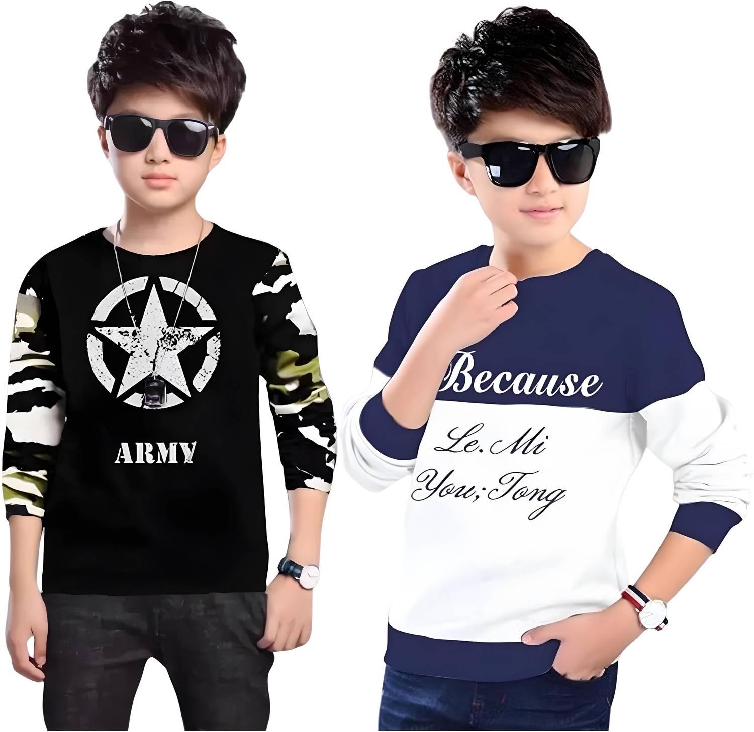 Ticoss Boys Typography Cotton Blend Regular T Shirt
