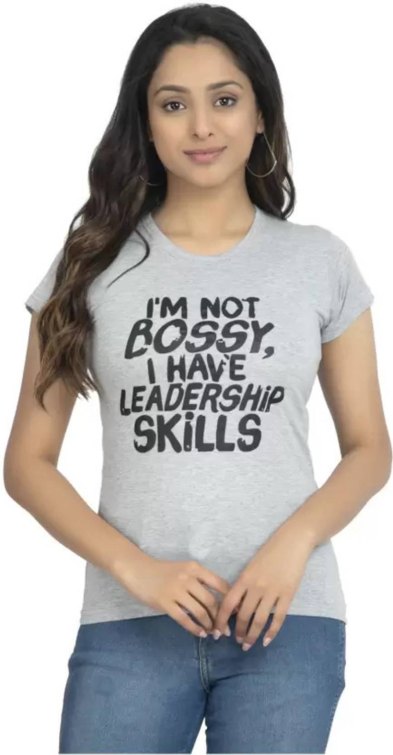 BARATHIDEVI TEX Girls Typography, Printed Pure Cotton Regular T Shirt
