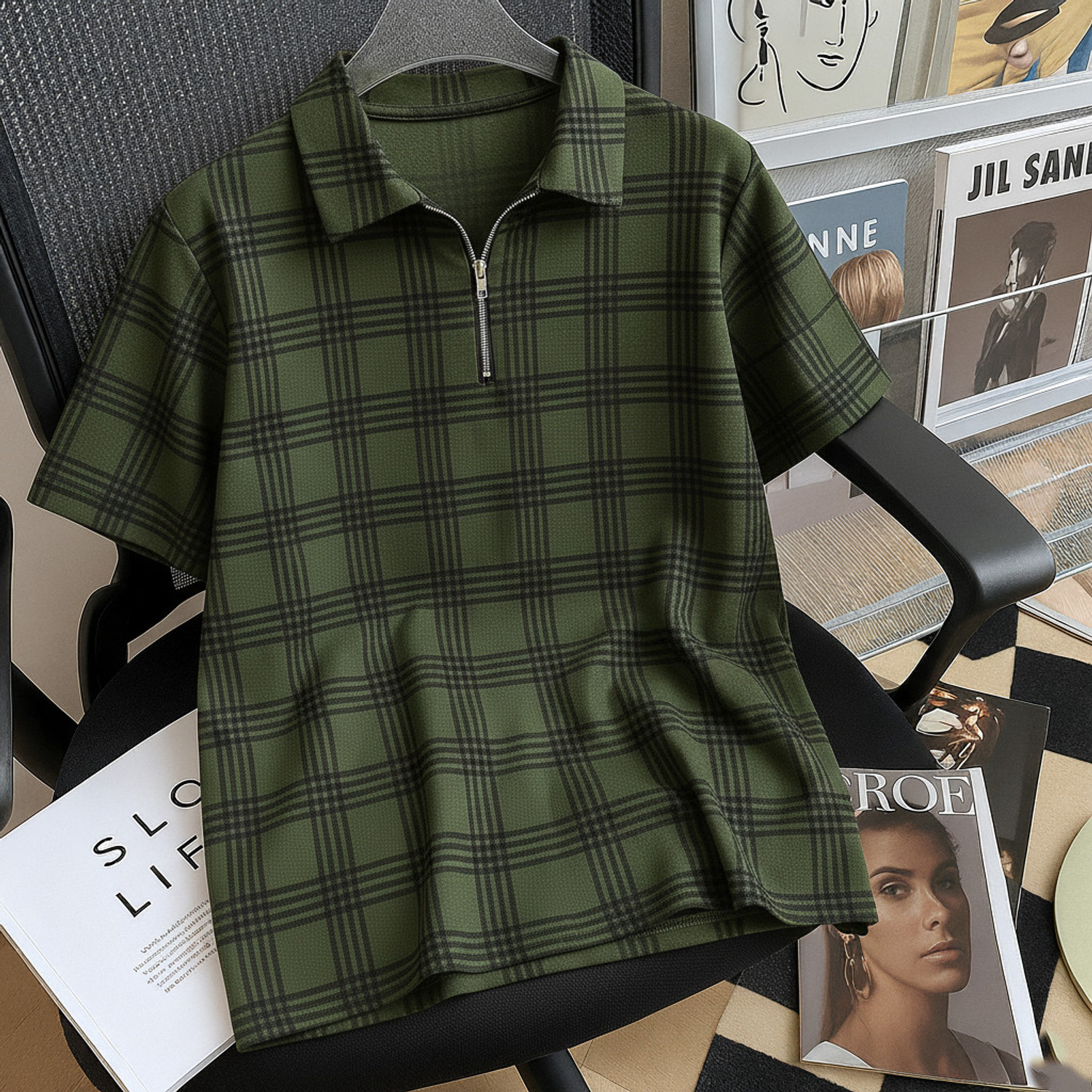 Image of Try This Boys Colorblock Cotton Blend Regular T Shirt (Dark Green, Black, Pack of 1)