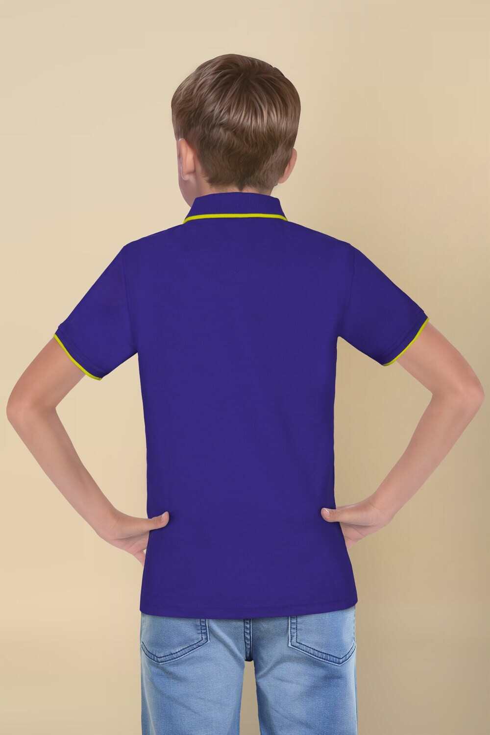 Image of Allen Solly Boys Solid Cotton Blend Regular T Shirt
