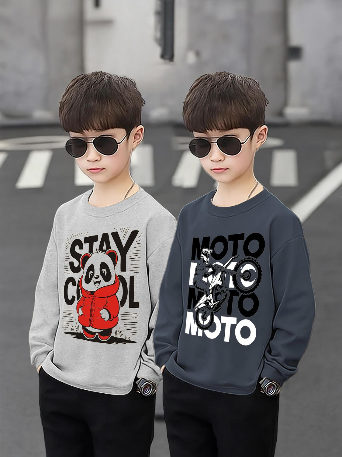 Image of JumboTrend Boys Printed Cotton Blend Regular T Shirt