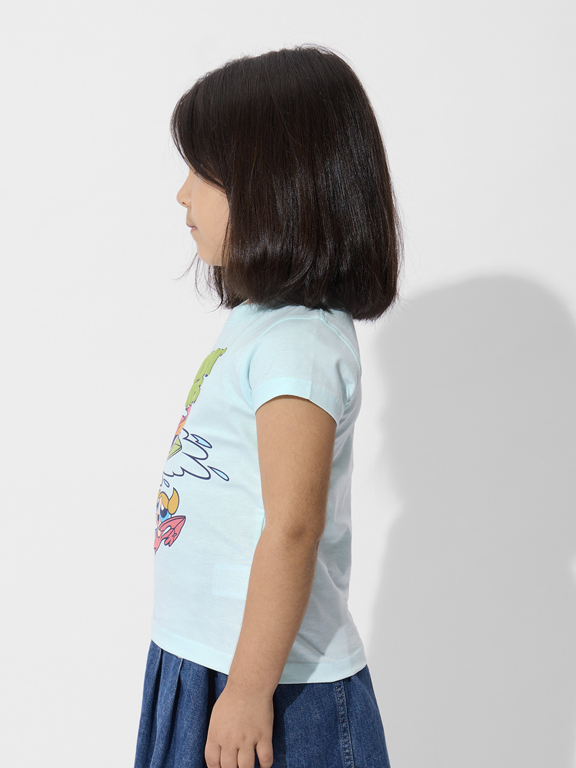 Image of The Souled Store Girls Cartoon Pure Cotton Regular T Shirt