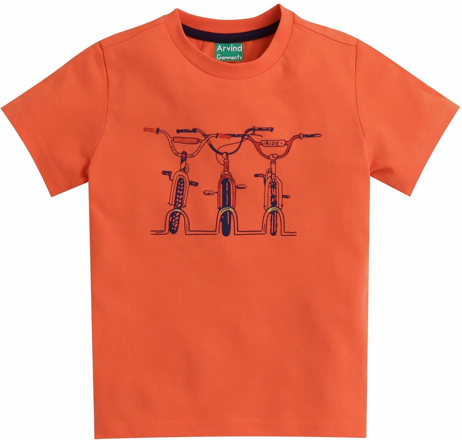 Arvind Garments Boys Printed Pure Cotton Regular T Shirt