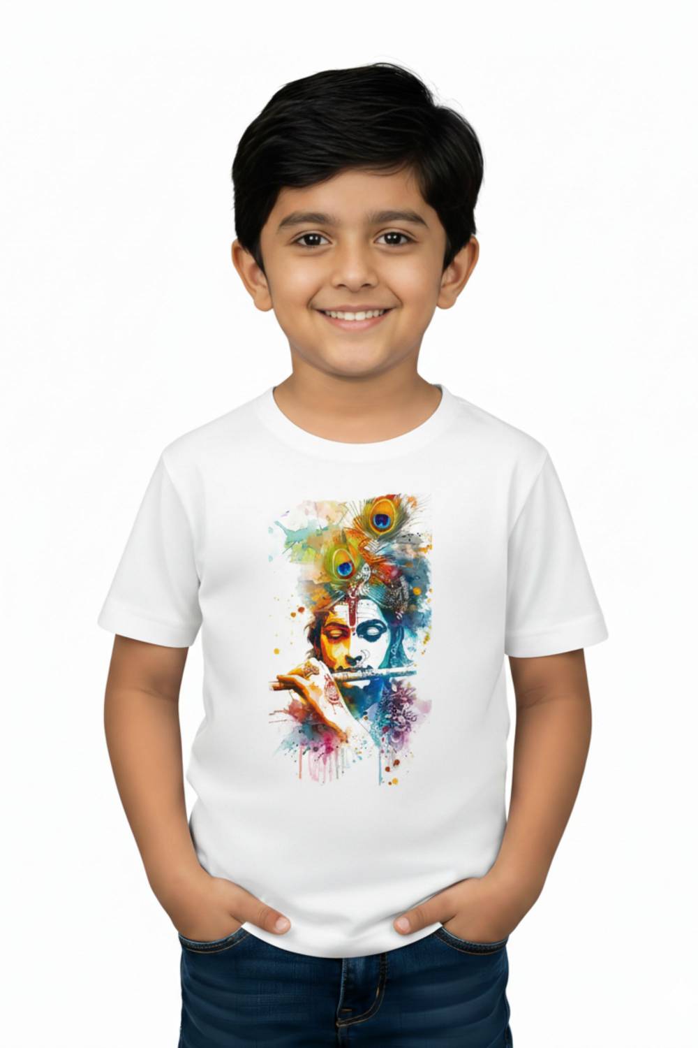 BRATMA Boys & Girls Typography, Graphic Print Polyester Regular T Shirt
