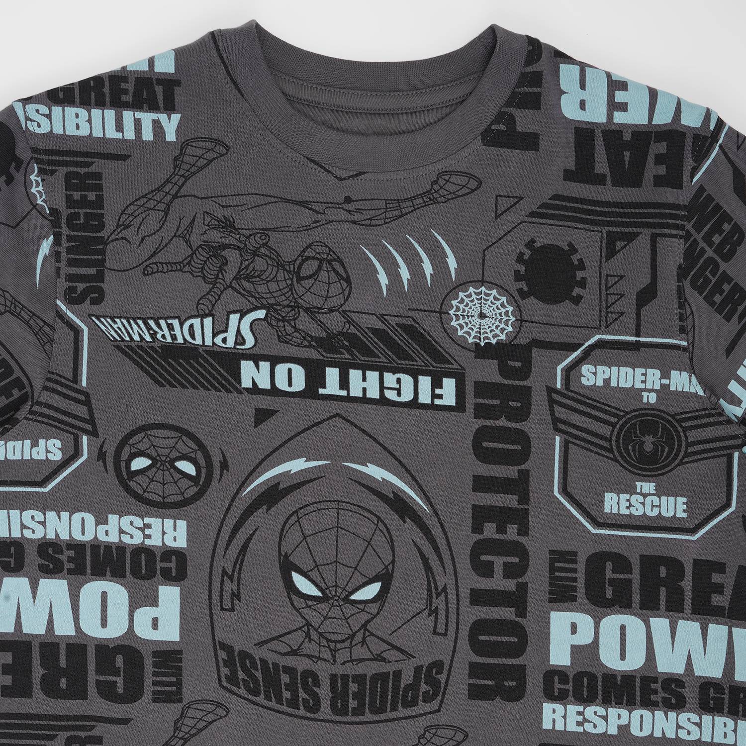 Pantaloons Junior Boys Black Printed Cotton T-Shirt - Image 3