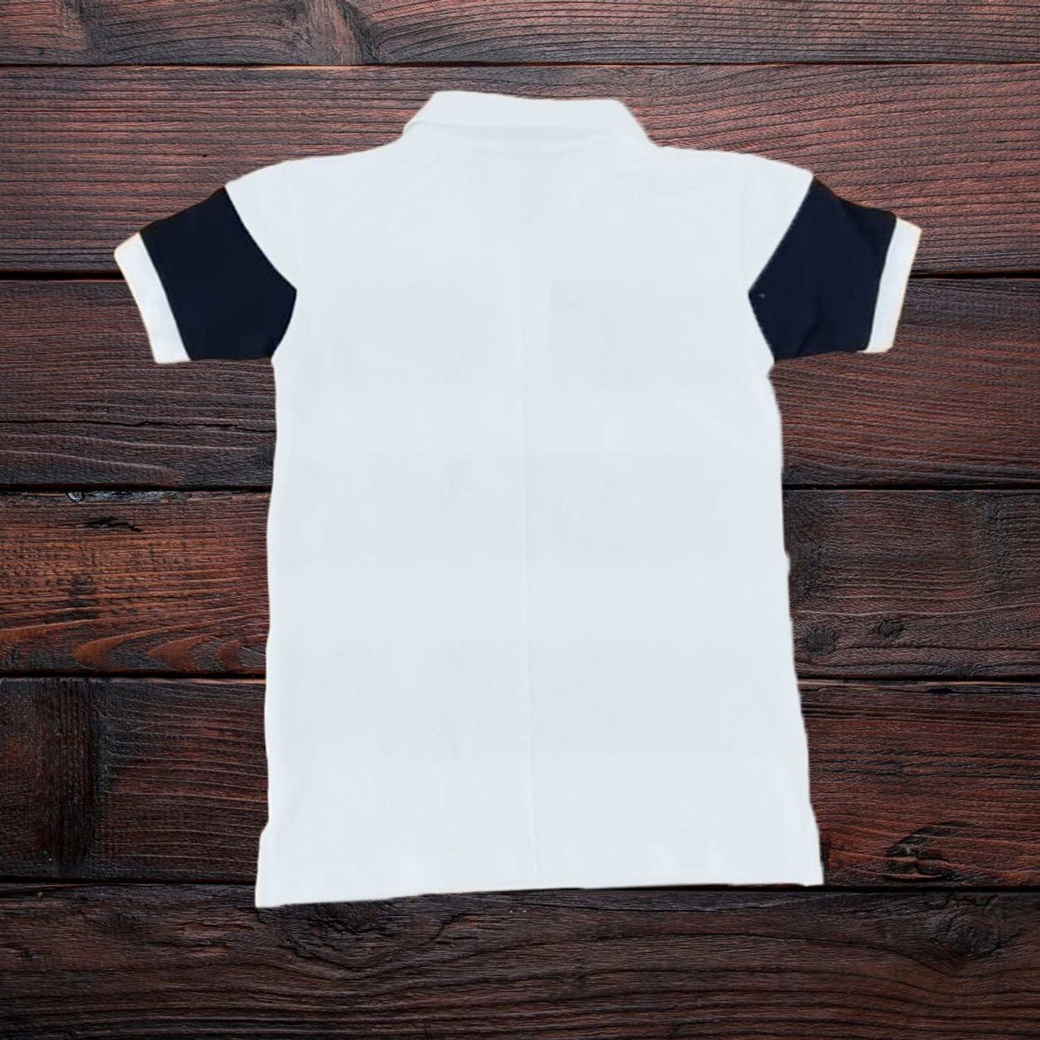 Image of TB Blue Boys Striped Cotton Blend Slim T Shirt