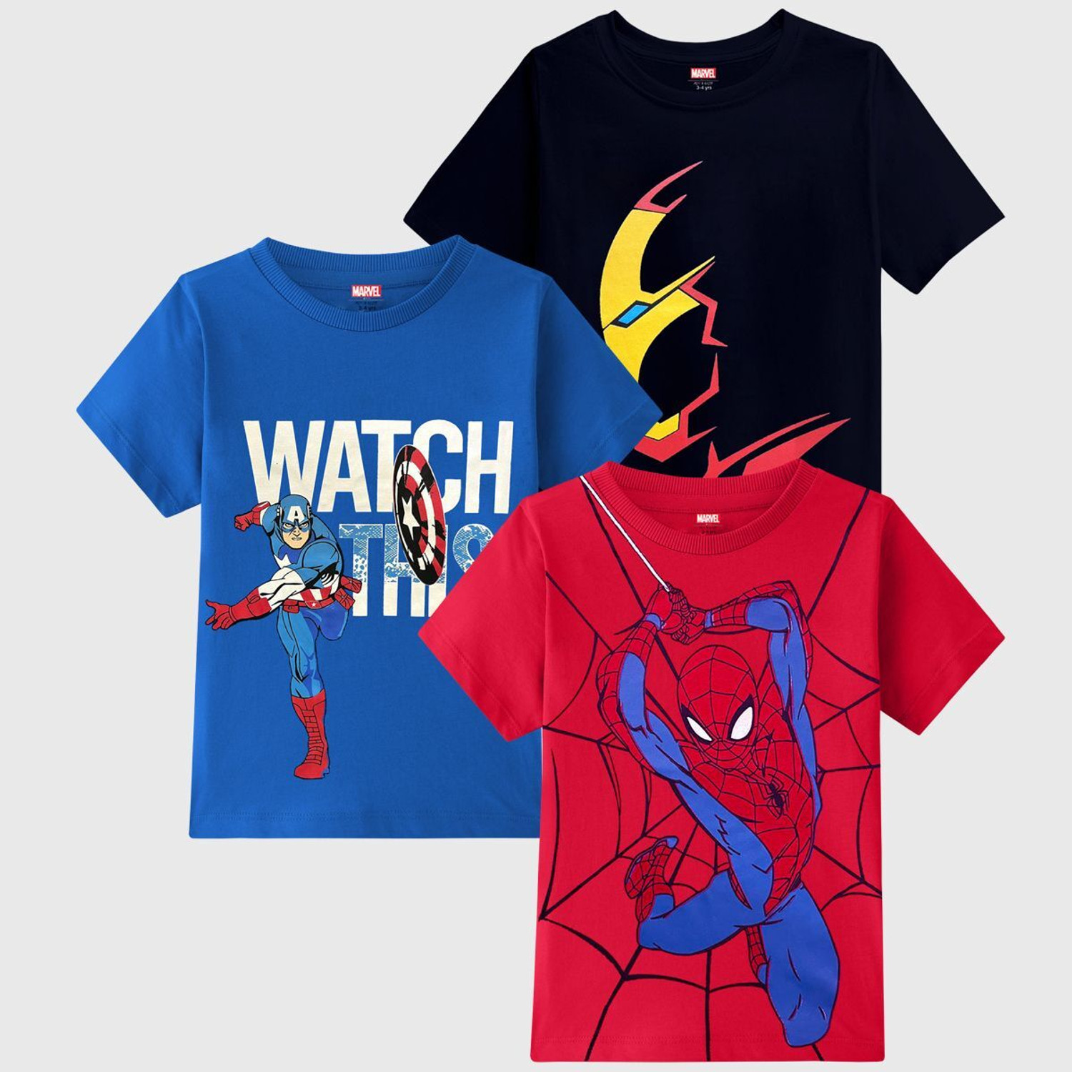 Image of MARVEL BY MISS & CHIEF Boys Printed Cotton Blend Regular T Shirt