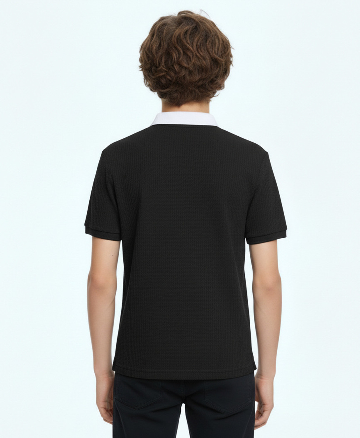 Image of Try This Boys Colorblock Cotton Blend Regular T Shirt (Black, Gold, Pack of 1)
