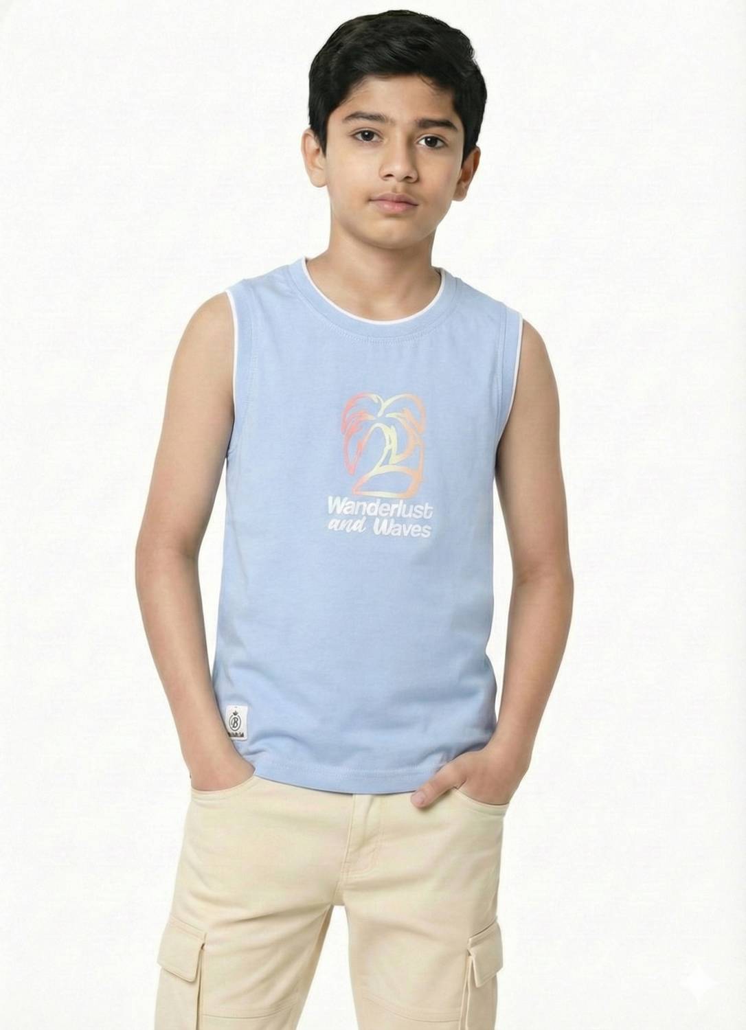 BISKID Boys Printed Pure Cotton Regular T Shirt