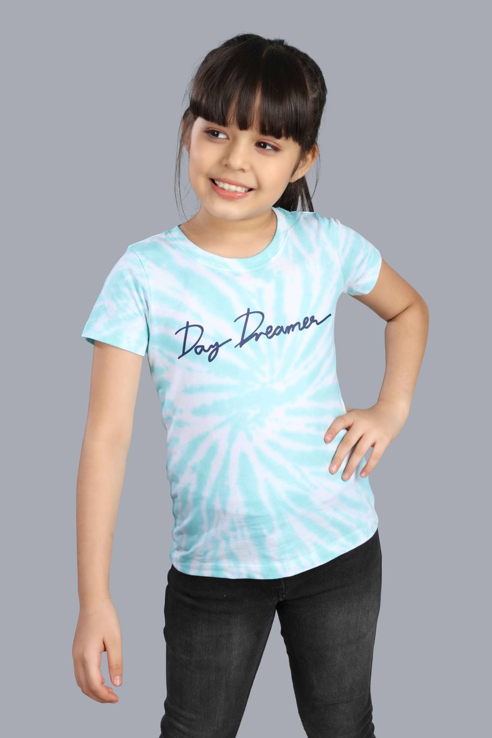 3Pin Girls Tie & Dye Pure Cotton Regular T Shirt