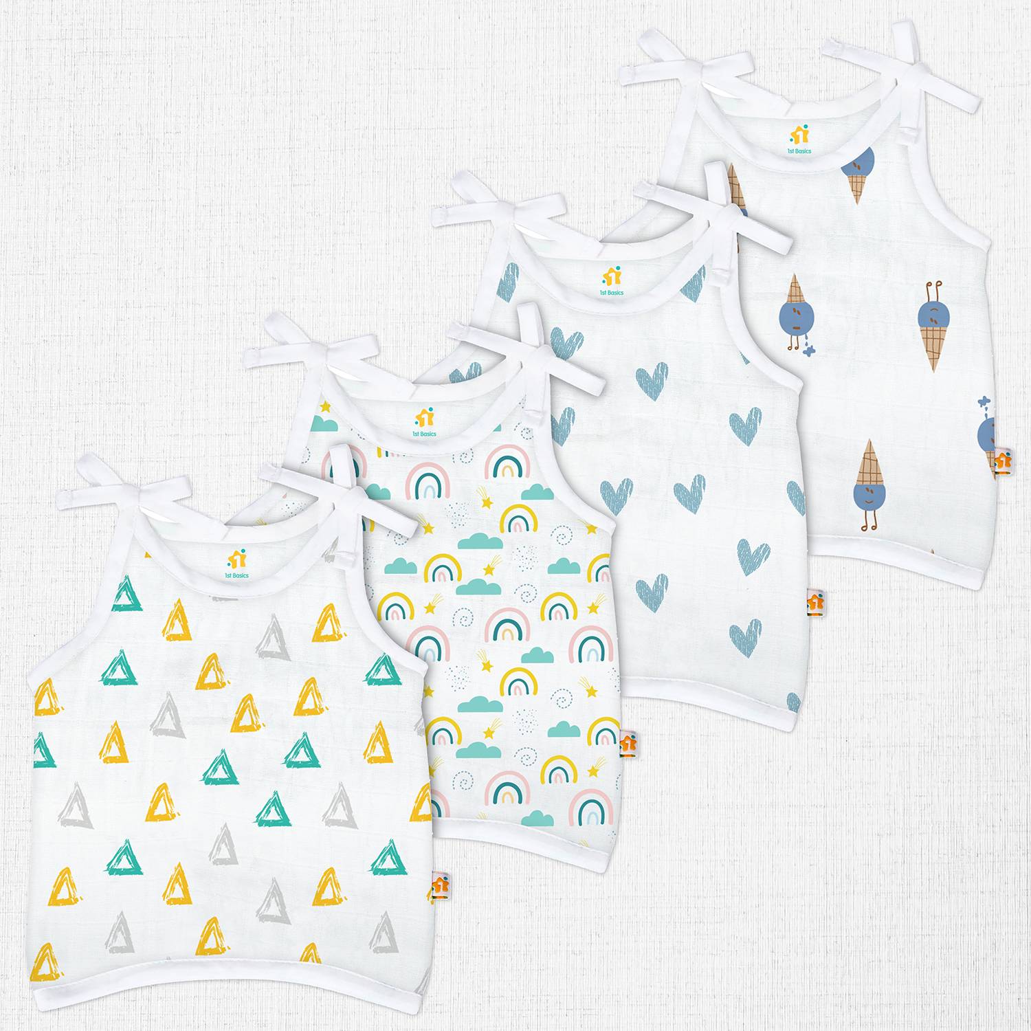 1st Step Baby Boys & Baby Girls Printed Cotton Blend Regular T Shirt