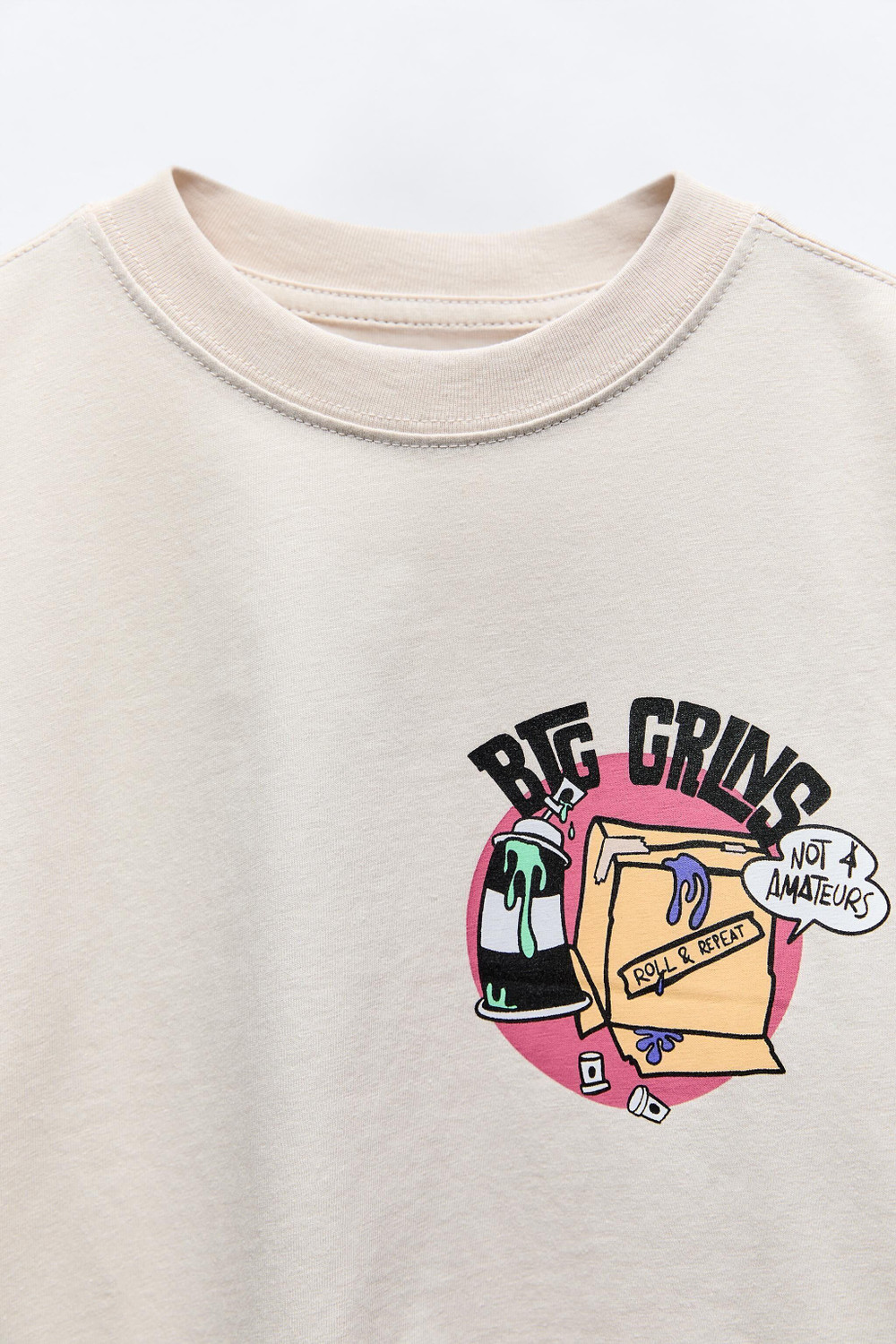 Image of Alan Jones Boys Printed Cotton Blend Oversized T Shirt