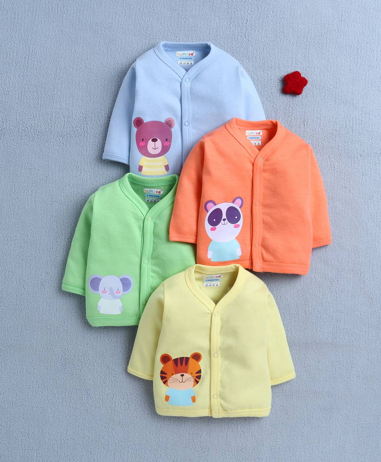 BUMZEE Baby Boys Graphic Print Pure Cotton Regular T Shirt