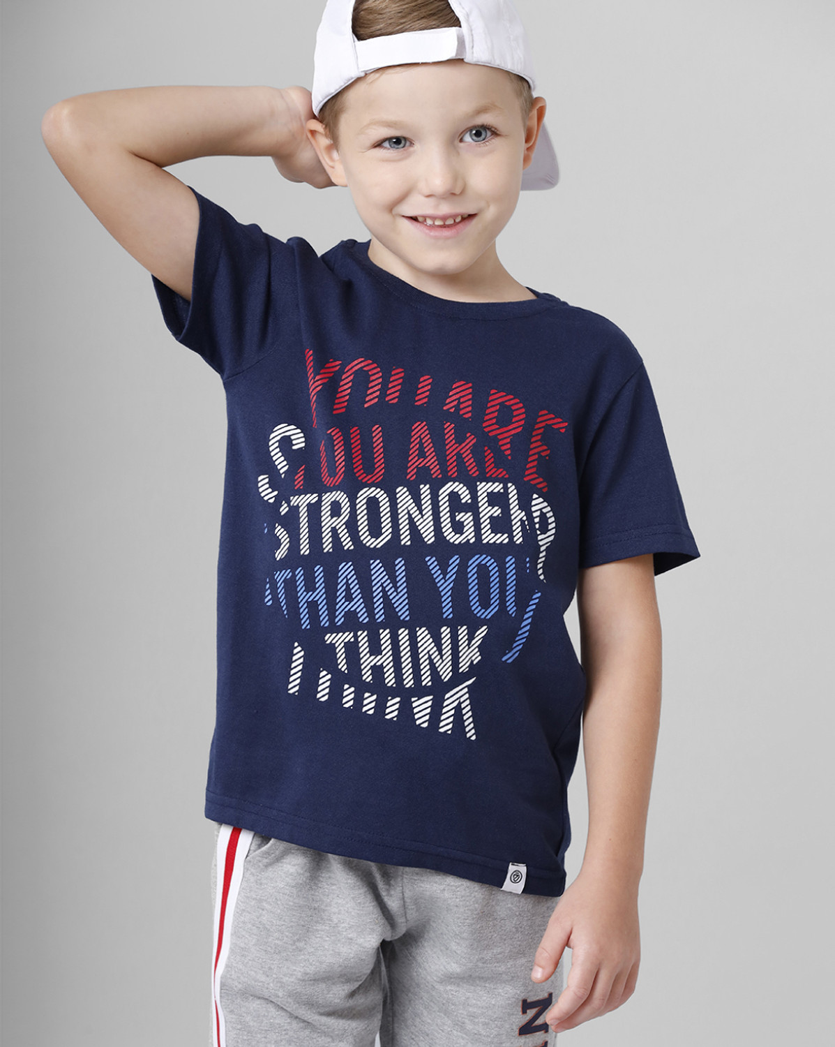 Image of Codez Boys Printed Cotton Blend Regular T Shirt