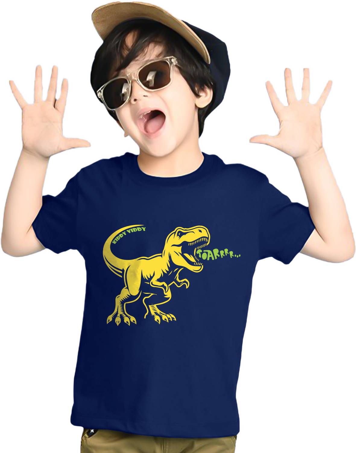 AOOSH Boys Printed Cotton Blend Regular T Shirt