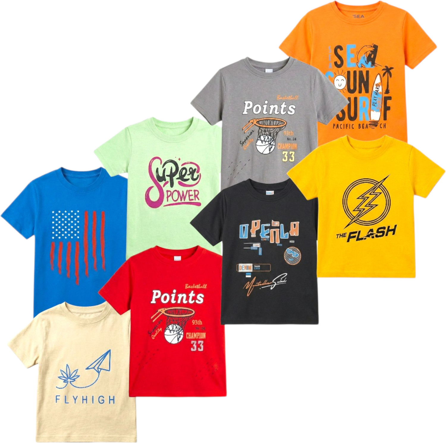 Image of DIAMOND EXPORTER Baby Boys & Baby Girls Printed Cotton Blend Regular T Shirt