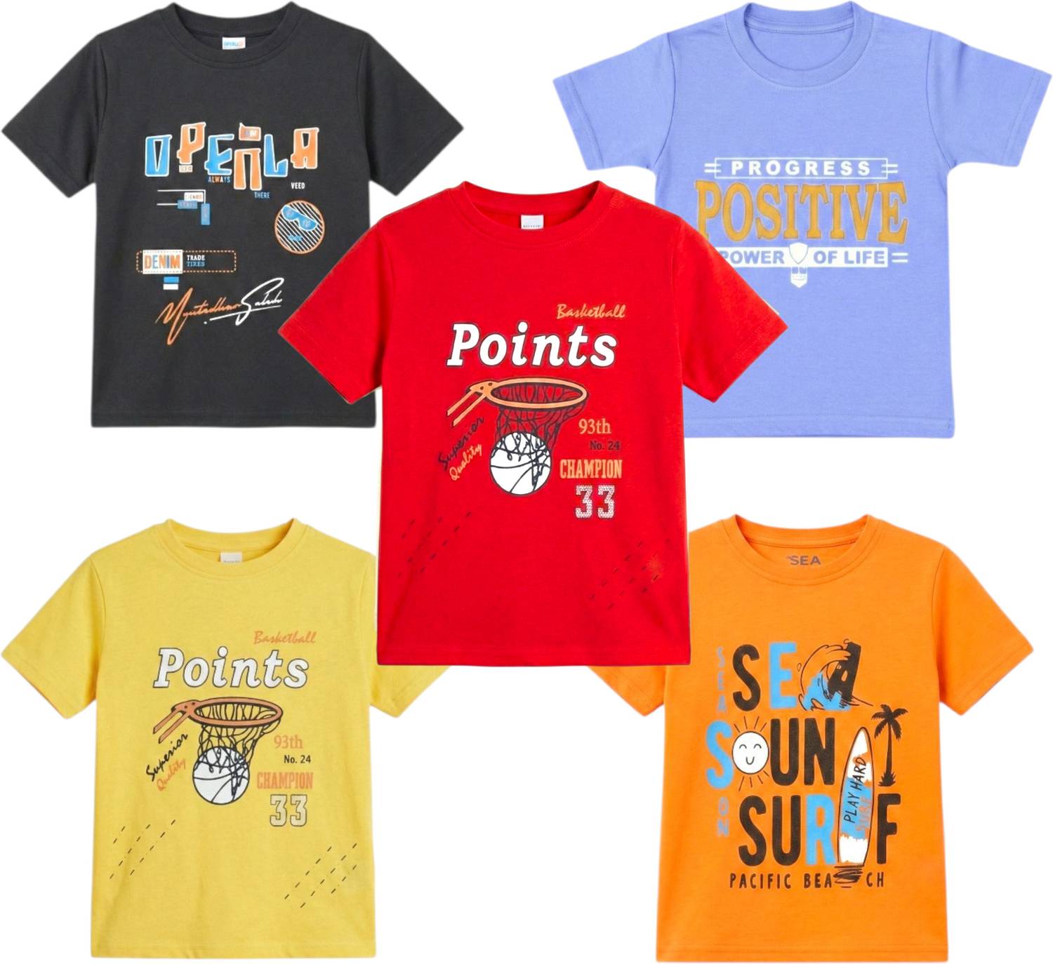 alphonso Boys & Girls Graphic Print Cotton Blend Regular T Shirt