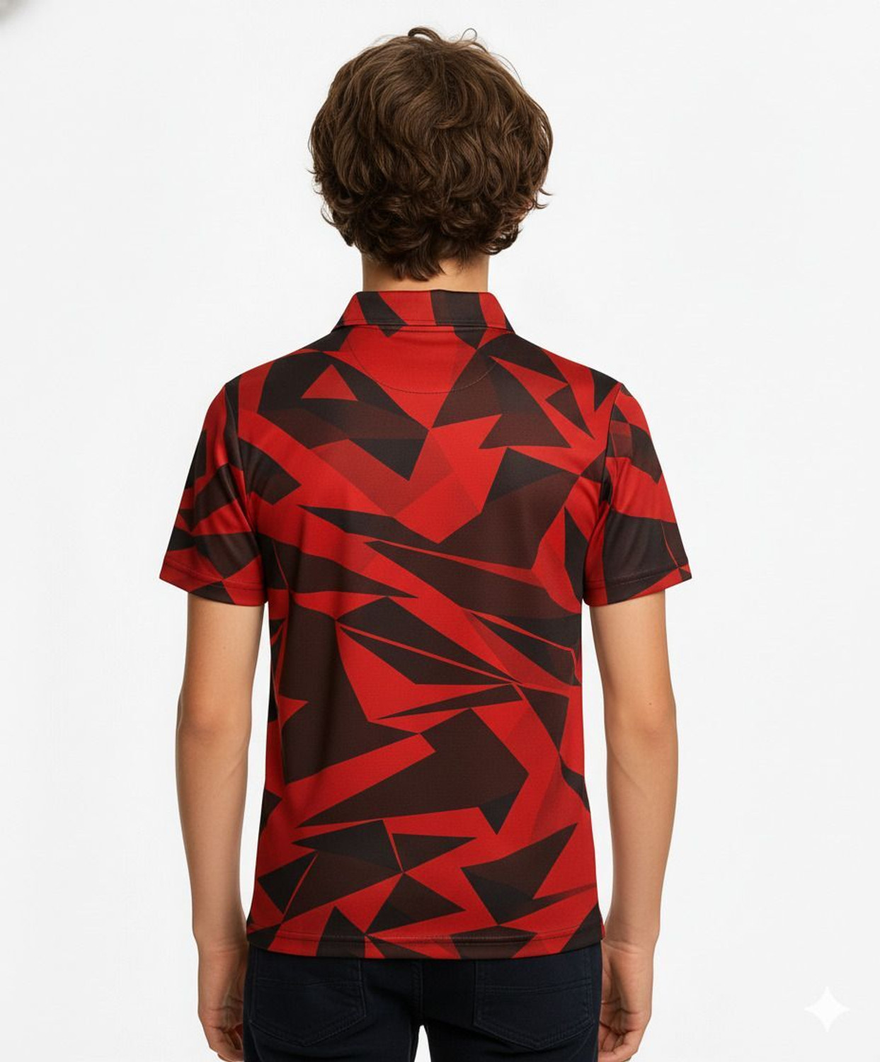 Image of Try This Boys Colorblock Cotton Blend Regular T Shirt (Black, Red, Pack of 1)