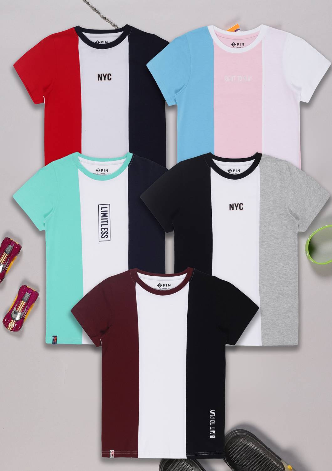 3Pin Boys Printed Pure Cotton Regular T Shirt